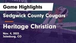Sedgwick County Cougars vs Heritage Christian Game Highlights - Nov. 4, 2023
