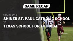 Recap: Shiner St. Paul Catholic School vs. Texas School for the Deaf  2015