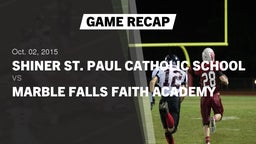 Recap: Shiner St. Paul Catholic School vs. Marble Falls Faith Academy 2015