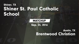 Matchup: St. Paul Catholic vs. Brentwood Christian  2016