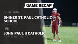 Recap: Shiner St. Paul Catholic School vs. John Paul II Catholic  2016
