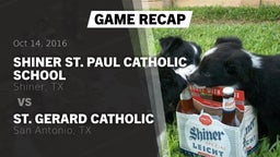 Recap: Shiner St. Paul Catholic School vs. St. Gerard Catholic  2016