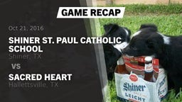 Recap: Shiner St. Paul Catholic School vs. Sacred Heart  2016