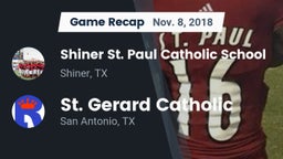 Recap: Shiner St. Paul Catholic School vs. St. Gerard Catholic  2018