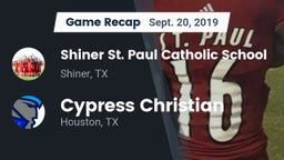 Recap: Shiner St. Paul Catholic School vs. Cypress Christian  2019