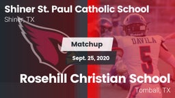 Matchup: St. Paul Catholic vs. Rosehill Christian School 2020