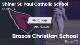 Matchup: St. Paul Catholic vs. Brazos Christian School 2020