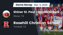 Recap: Shiner St. Paul Catholic School vs. Rosehill Christian School 2020