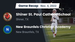Recap: Shiner St. Paul Catholic School vs. New Braunfels Christian Academy 2022