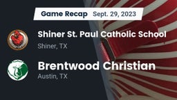 Recap: Shiner St. Paul Catholic School vs. Brentwood Christian  2023