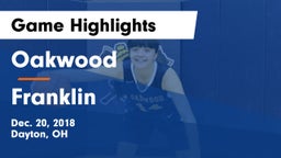Oakwood  vs Franklin  Game Highlights - Dec. 20, 2018