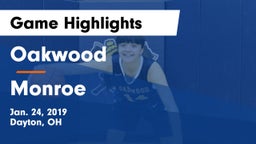 Oakwood  vs Monroe  Game Highlights - Jan. 24, 2019