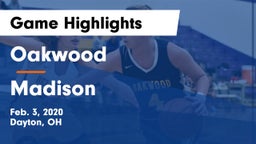 Oakwood  vs Madison  Game Highlights - Feb. 3, 2020