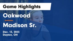 Oakwood  vs Madison Sr.  Game Highlights - Dec. 13, 2023