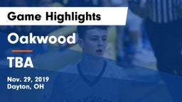 Oakwood  vs TBA Game Highlights - Nov. 29, 2019