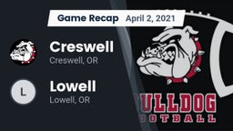 Recap: Creswell  vs. Lowell  2021