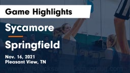 Sycamore  vs Springfield  Game Highlights - Nov. 16, 2021