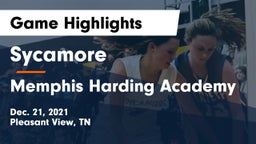 Sycamore  vs Memphis Harding Academy Game Highlights - Dec. 21, 2021