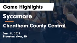 Sycamore  vs Cheatham County Central  Game Highlights - Jan. 11, 2022