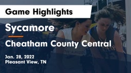 Sycamore  vs Cheatham County Central  Game Highlights - Jan. 28, 2022