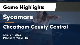 Sycamore  vs Cheatham County Central  Game Highlights - Jan. 27, 2023