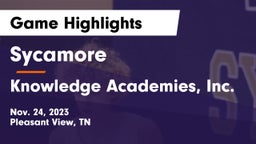 Sycamore  vs Knowledge Academies, Inc. Game Highlights - Nov. 24, 2023