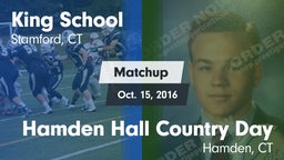 Matchup: King School vs. Hamden Hall Country Day  2016