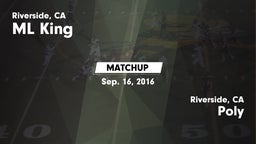 Matchup: ML King  vs. Poly  2016