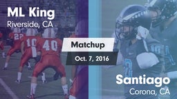 Matchup: ML King  vs. Santiago  2016