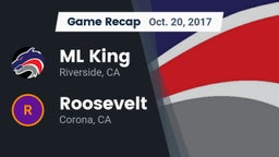 Recap: ML King  vs. Roosevelt  2017