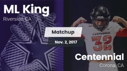 Matchup: ML King  vs. Centennial  2017