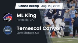 Recap: ML King  vs. Temescal Canyon  2019