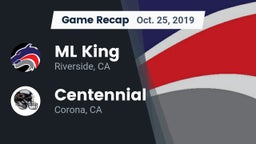 Recap: ML King  vs. Centennial  2019