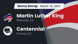 Recap: Martin Luther King  vs. Centennial  2021