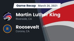 Recap: Martin Luther King  vs. Roosevelt  2021