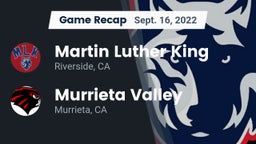 Recap: Martin Luther King  vs. Murrieta Valley  2022