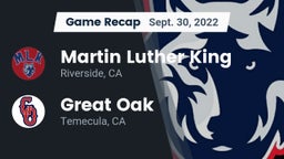 Recap: Martin Luther King  vs. Great Oak  2022