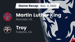 Recap: Martin Luther King  vs. Troy  2022