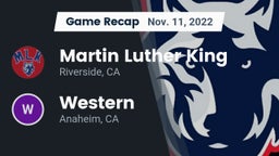 Recap: Martin Luther King  vs. Western  2022