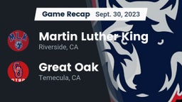 Recap: Martin Luther King  vs. Great Oak  2023