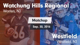 Matchup: Watchung Hills vs. Westfield  2016