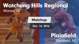 Matchup: Watchung Hills vs. Plainfield  2016