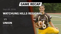 Recap: Watchung Hills Regional  vs. Union  2016