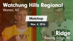 Matchup: Watchung Hills vs. Ridge  2016