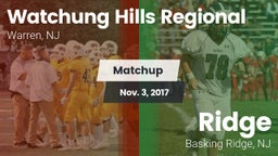 Matchup: Watchung Hills vs. Ridge  2017