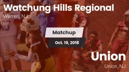 Matchup: Watchung Hills vs. Union  2018