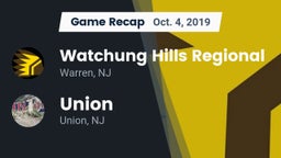 Recap: Watchung Hills Regional  vs. Union  2019