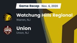 Recap: Watchung Hills Regional  vs. Union  2020