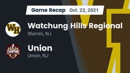 Recap: Watchung Hills Regional  vs. Union  2021