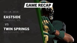 Recap: Eastside  vs. Twin Springs  2016